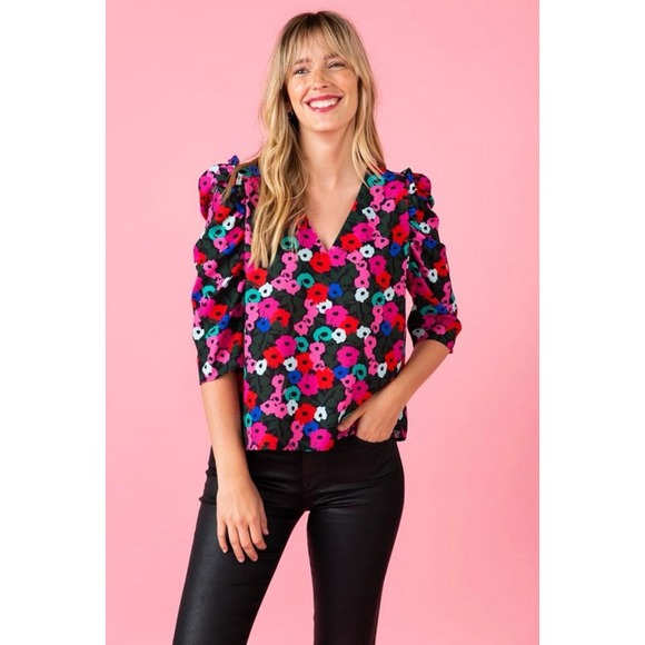 CROSBY by Mollie Burch Tops - Crosby By Mollie Burch Keeva Top In Sugarplum Forest Size Large
